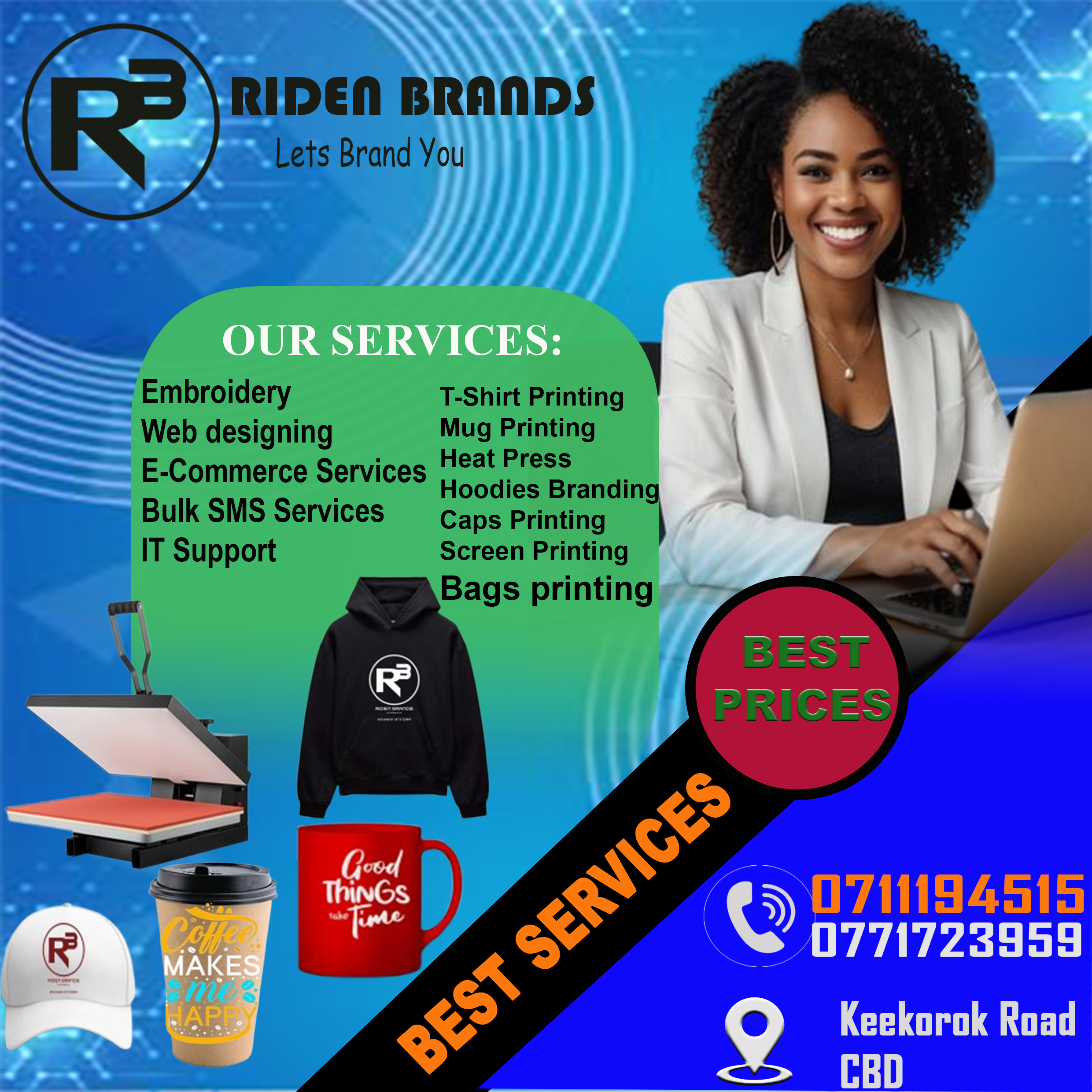 A Flyer For Riden Brands